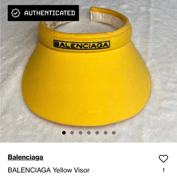 BALENCIAGA Yellow Visor - Authentic - Picture 1 of 6